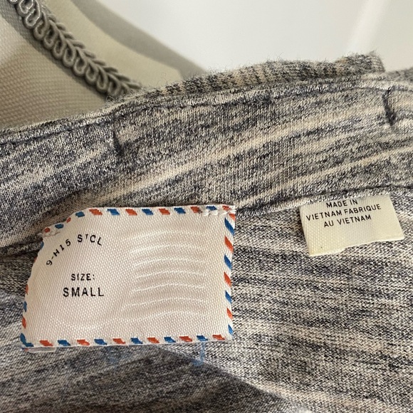 Anthropologie Postmark Small Gray Embellished Tee - Picture 5 of 7